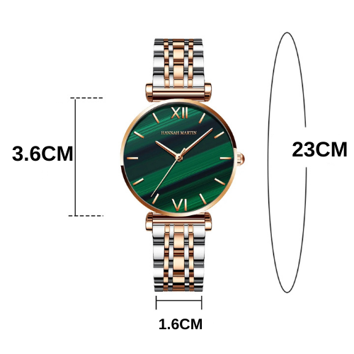 HANNAH MARTIN Kraliyet Tasarımı İçi Yeşil Kadın Kol Saati